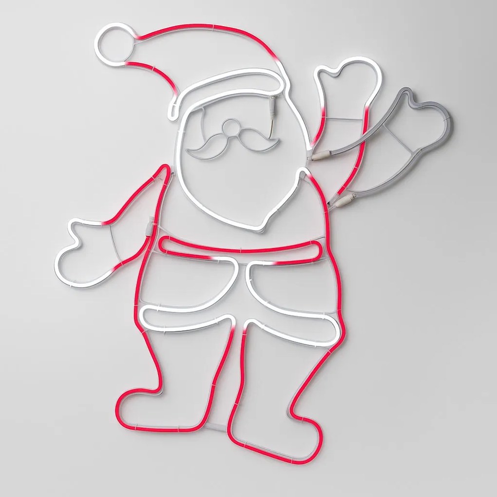 Dekoracja świąteczna LED, Mikołaj, 55 x 61 cm