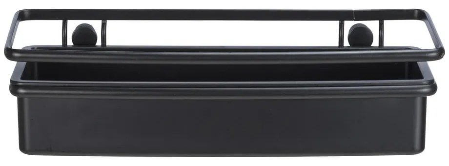 Czarna półka łazienkowa Wenko Molinella, 30x9 cm