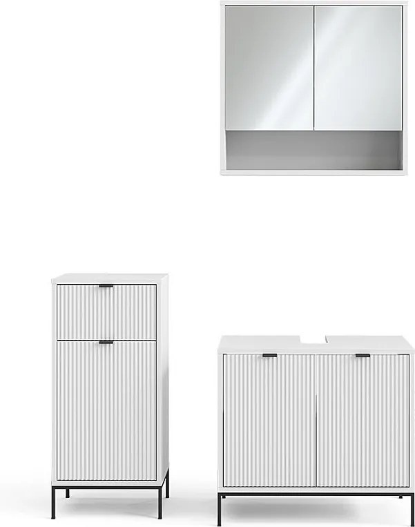 Zestaw mebli łazienkowych biały 70x45x63 eliza