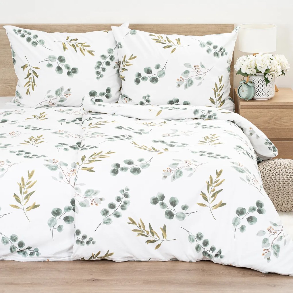 4Home Pościel bawełniana Eucalyptus, 140 x 220 cm, 70 x 90 cm