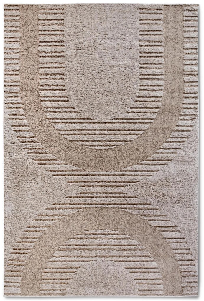 Dywan nowoczesny 3D Elle Collection Gallery Geometryczny beżowy 160 cm x 235 cm