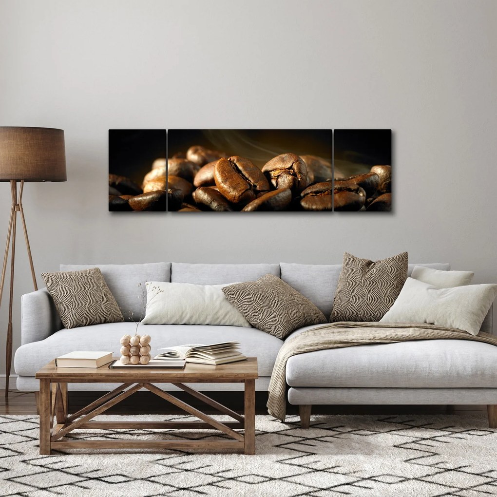 Obraz - Ziarna kawy (170x50 cm)