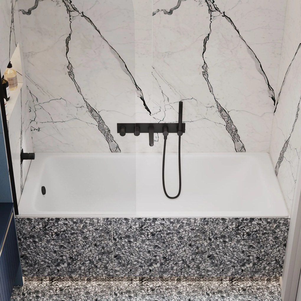 Wanna prostokątna antypoślizgowa SAFE STEPS 150 x 70 do zabudowy BONTA MASSI