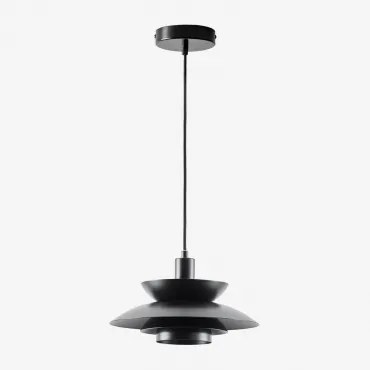 Lampa Sufitowa Wisząca Z Żelaza Alicia Czarna - Sklum