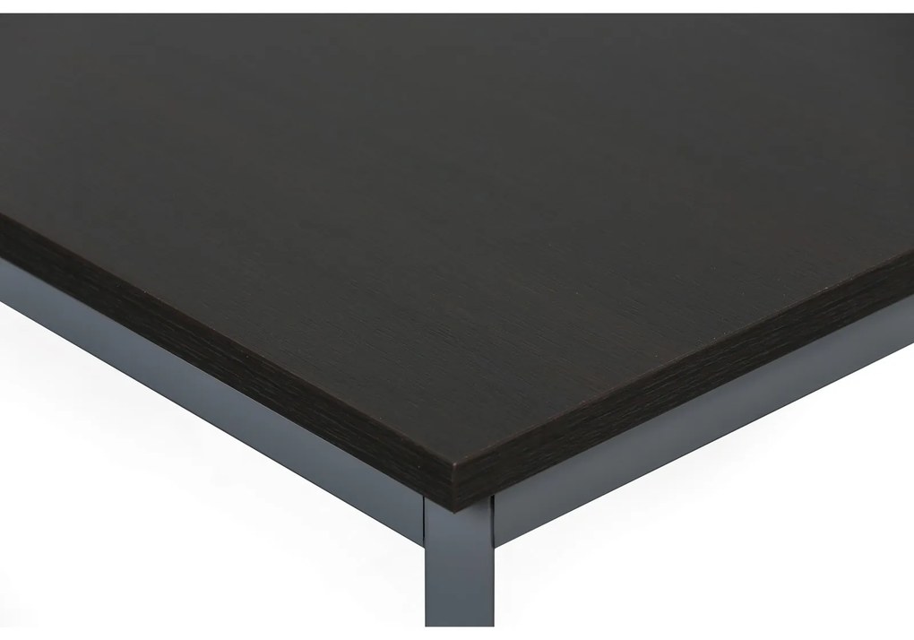 Stół do jadalni TRIVIA, ciemnoszara konstrukcja, 800 x 800 mm, wenge