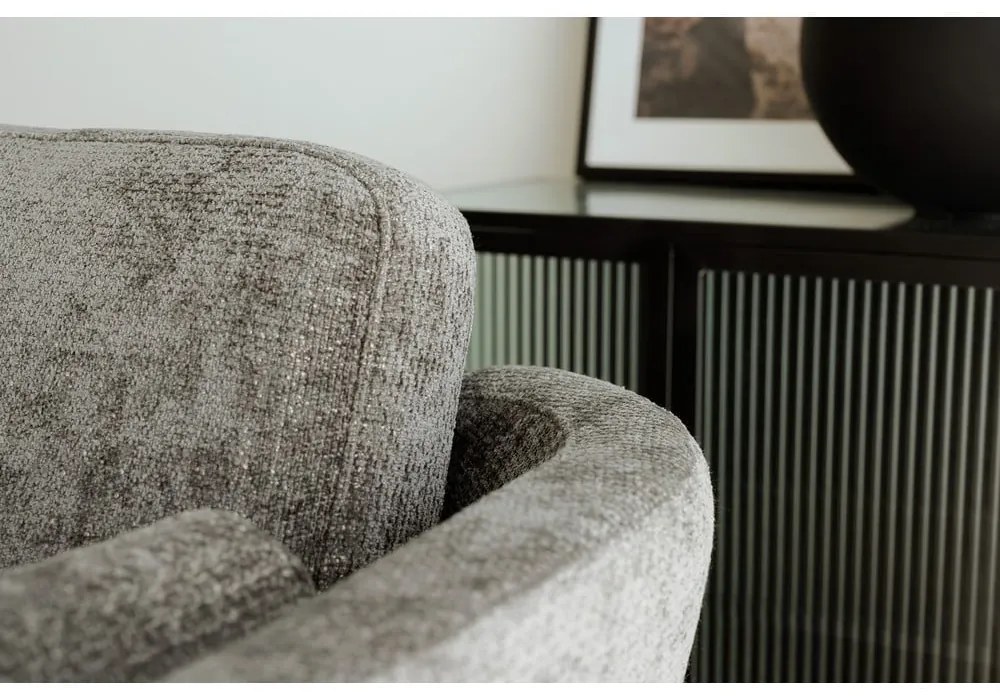 Szara aksamitna sofa 220 cm Mynta – Sits