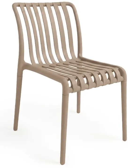 Plastikowe krzesło TREGO, beżowe