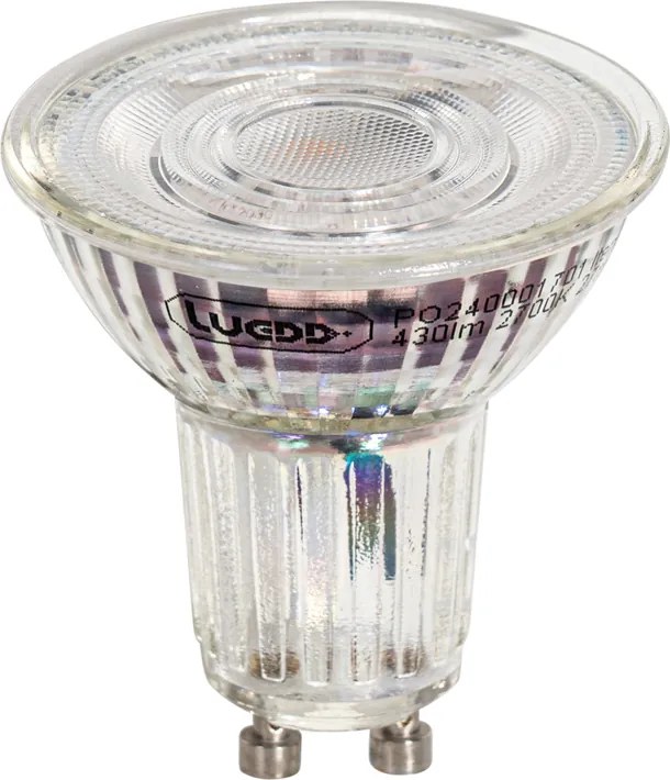 Zestaw 5 ściemnialnych przezroczystych żarówek LED GU10 50mm 4.9W 430 lm 2700K