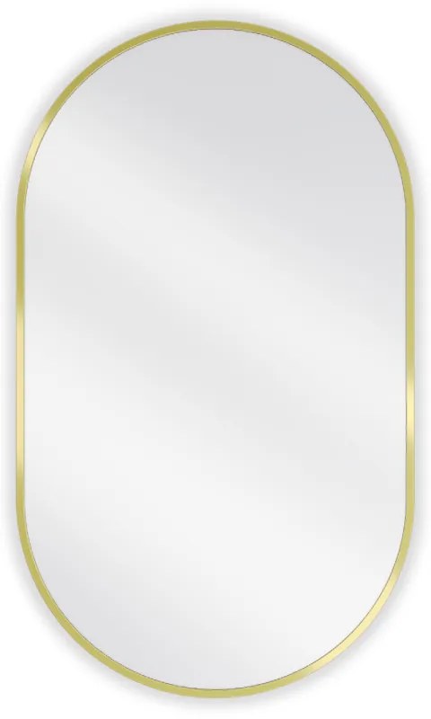 Mexen Loft lustro łazienkowe owalne 85 x 50 cm, rama złota - 9851-085-050-000-50