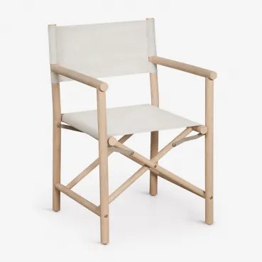 Zestaw 4 Składanych Krzeseł Reżyserskich Z Drewna Akacjowego Olivia Jasny Akacjowy Brąz - Sklum