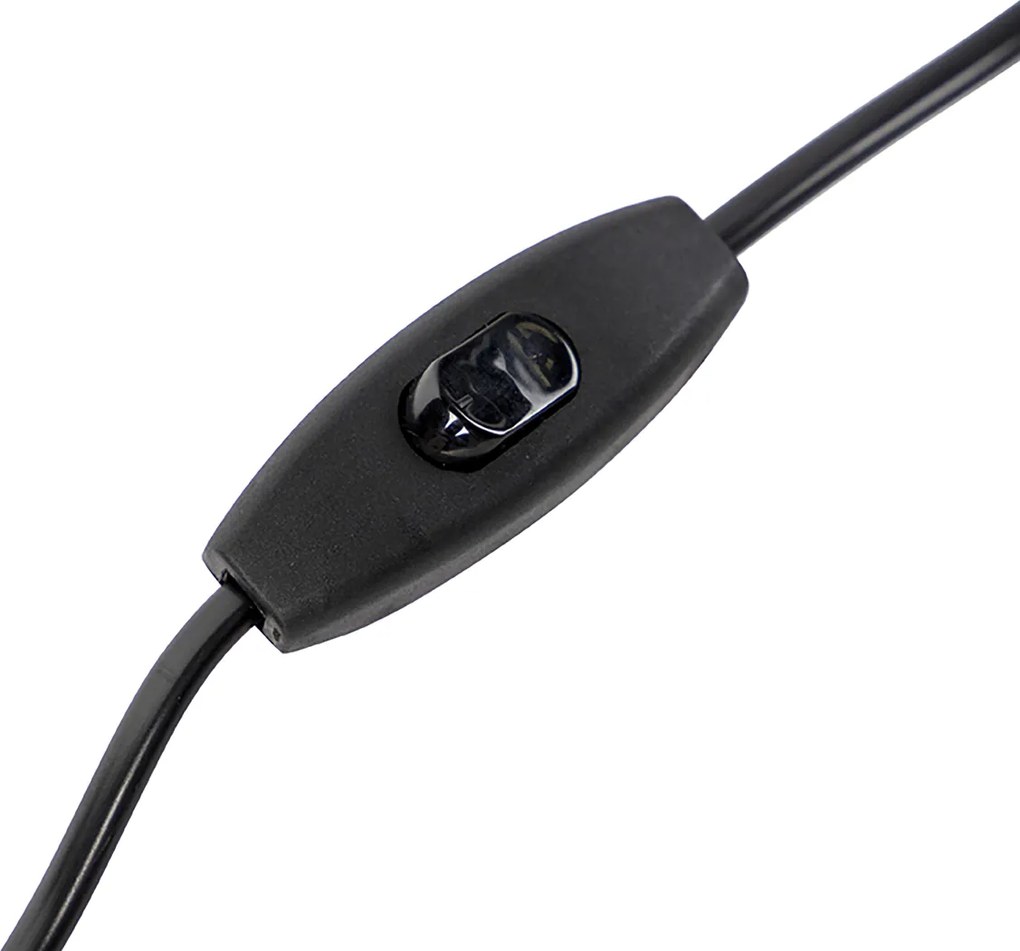 Lampa stołowa aksamitny klosz czerwony ze złotem 50 cm - Bruut