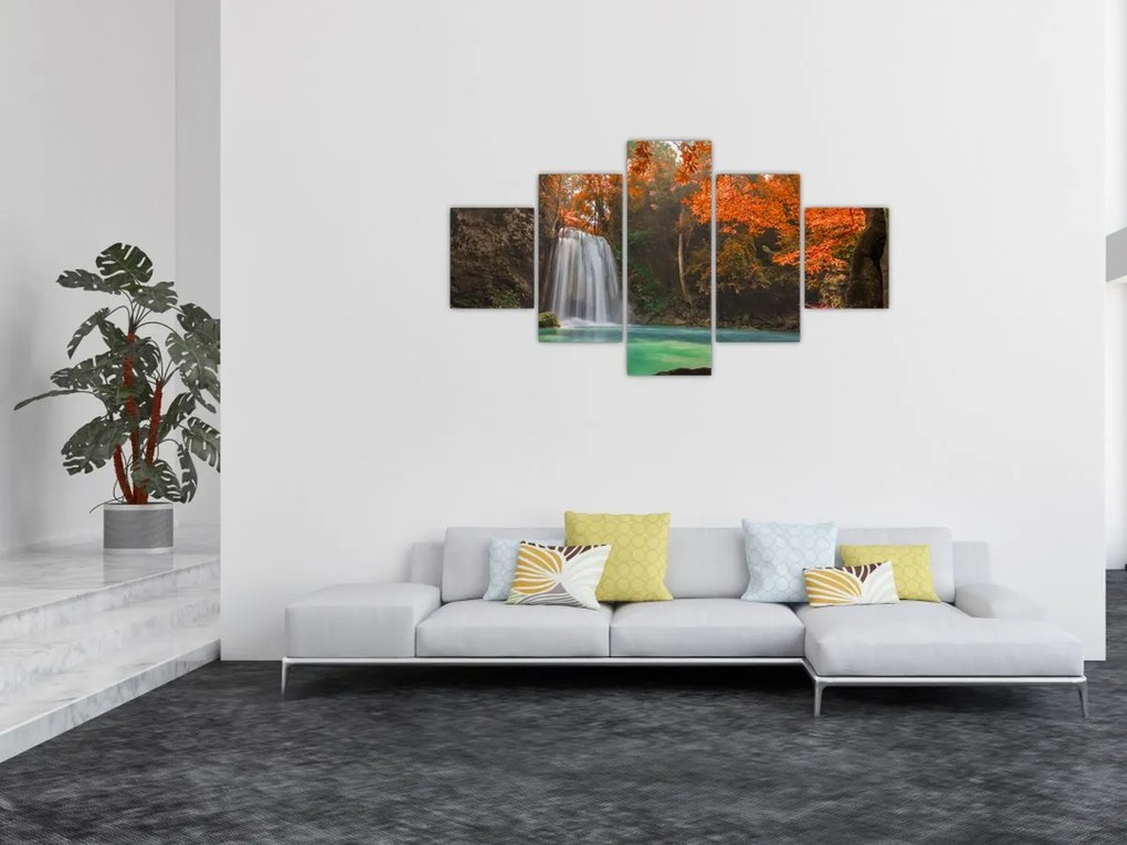 Obraz - Wodospad w Tajlandii (125x70 cm)