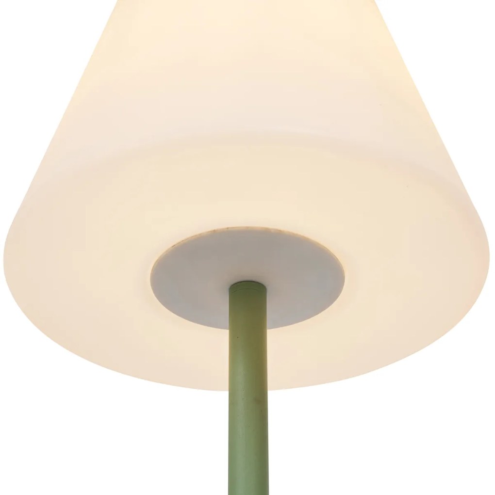 Zewnetrzna Zewnętrzna lampa podłogowa zielona z białym kloszem IP65 - Virginia Nowoczesny Oswietlenie zewnetrzne