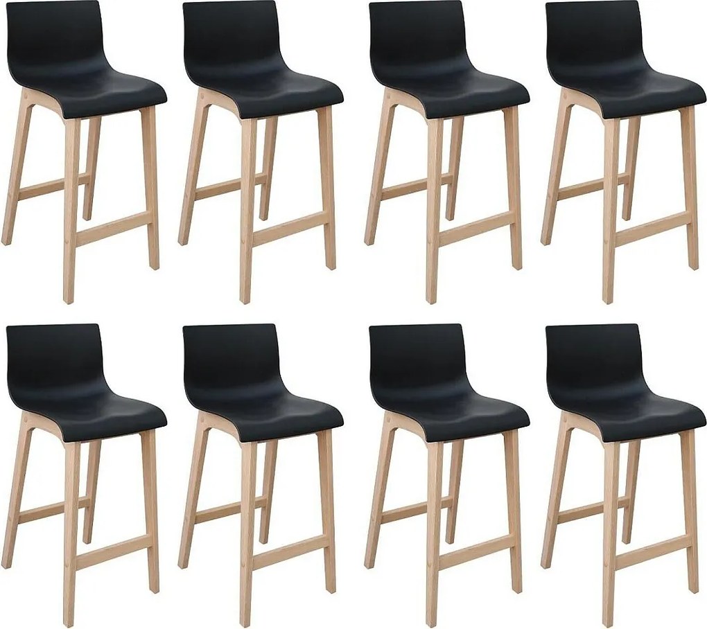 Komplet 65cm dębowych krzeseł barowych TANNA