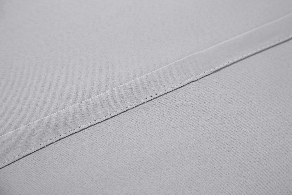 Jasnoszara zasłona OXFORD 140x250 cm Zawieszanie: Taśma z wiązaniami