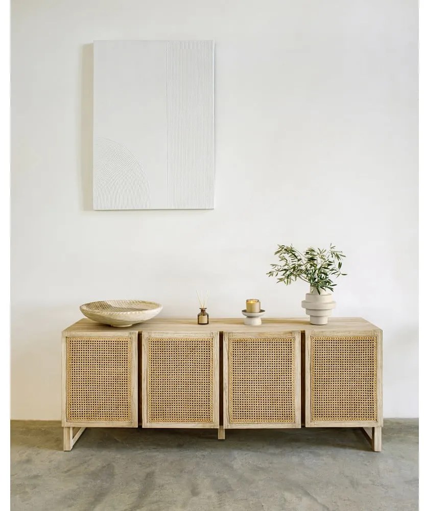 Komoda z drewna Mindi Kave Home Rexit, szer. 180 cm