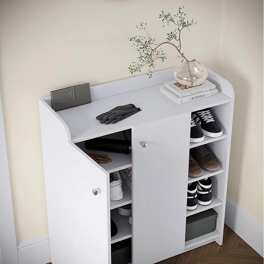 Szafka na buty biały 83x32.3x91.4 moritz