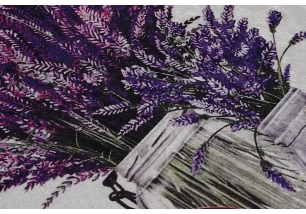 Fioletowo-jasnoszare dywaniki łazienkowe zestaw 2 szt. 60x100 cm Purpura – Foutastic