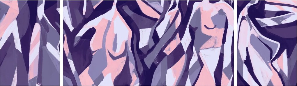 Obraz - Abstrakcyjne kobiety (170x50 cm)