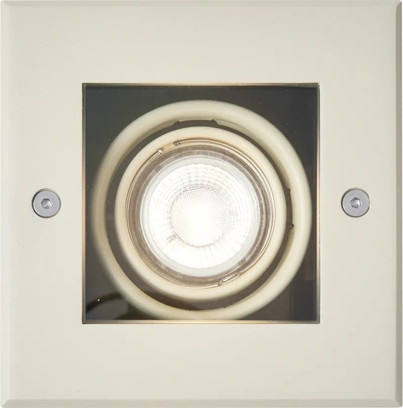 Zestaw 6 nowoczesnych beżowych reflektorów gruntowych GU10 50mm obrotowych i odchylanych IP65 - Oneon