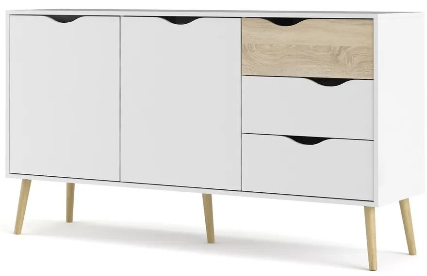 Biała komoda 147x82x39 cm Oslo – Tvilum
