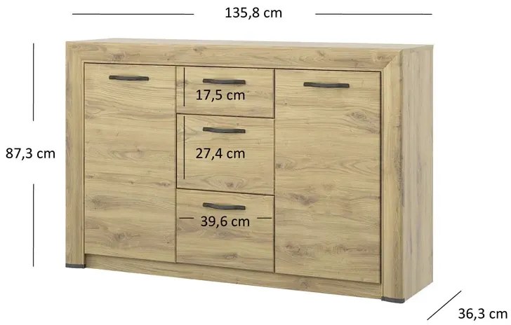 Komoda z szafkami i szufladami D1-E29