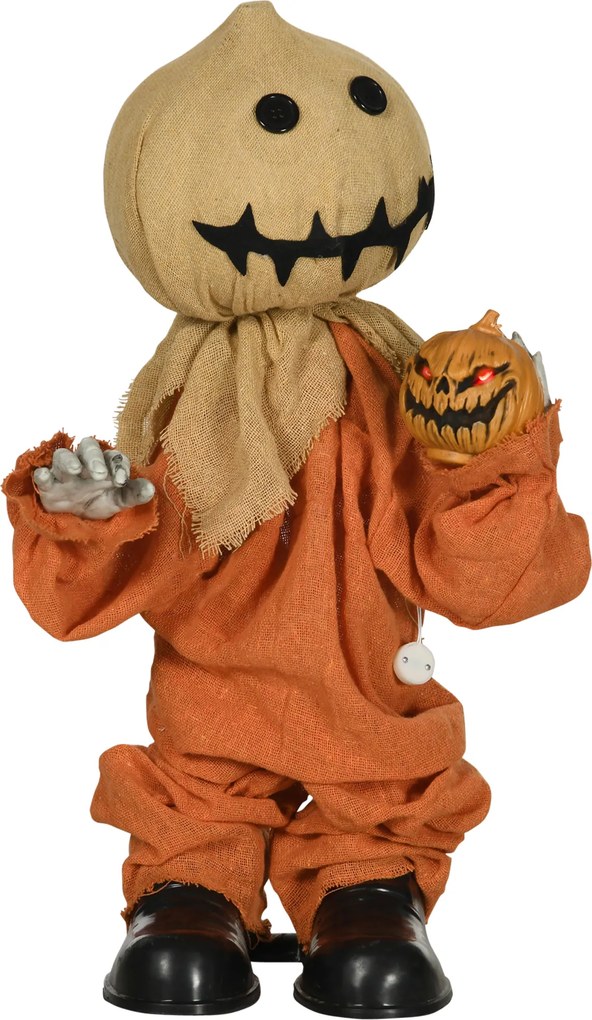HOMCOM Wiatrak Dekoracja Halloween, poruszająca się, wydająca dźwięki, zasilana bateriami
