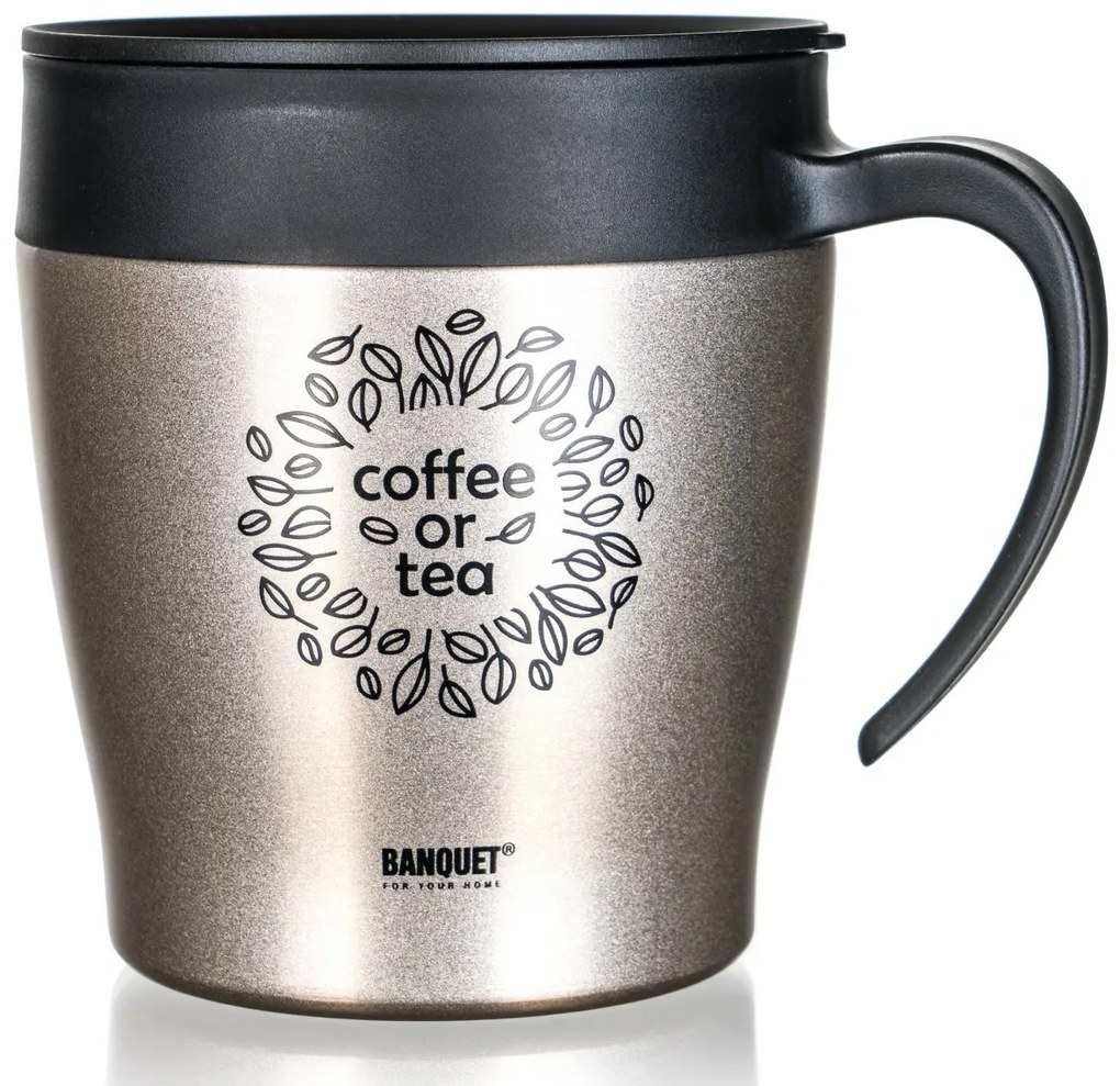 Banquet Kubek termiczny podróżny TAZZA 330 ml,beżowy