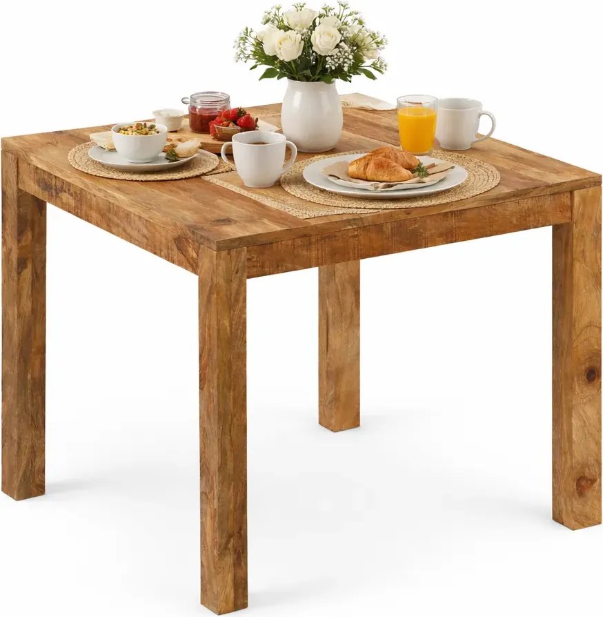 Brązowy mały stół z drewna mango C4-S43