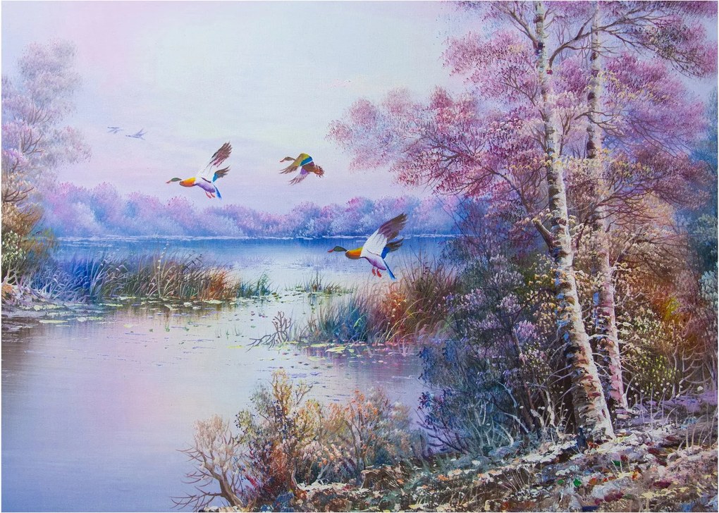 Obraz - Idzie jesień, obraz olejny (70x50 cm)