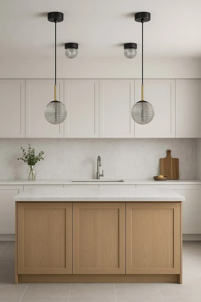 Szklany okrągły plafon P0-H19