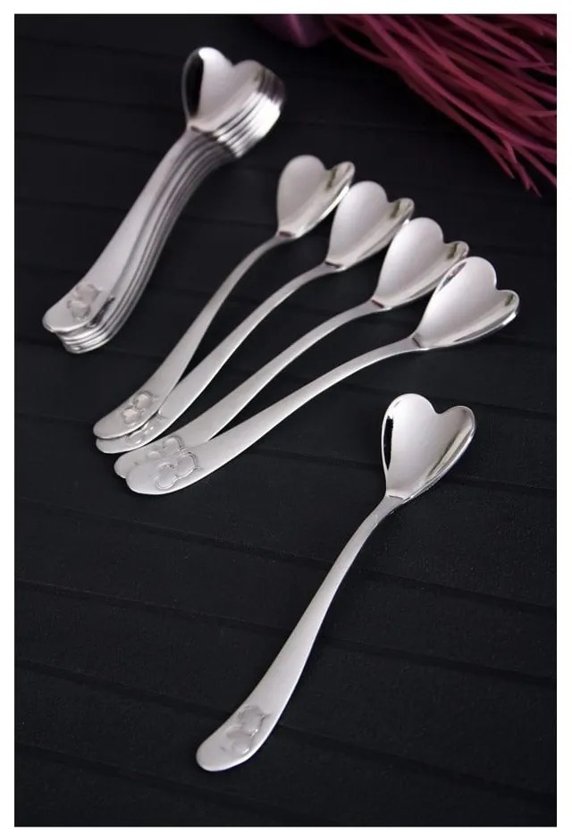 Łyżeczki deserowe ze stali nierdzewnej w kolorze srebra zestaw 12 szt. – Kosova