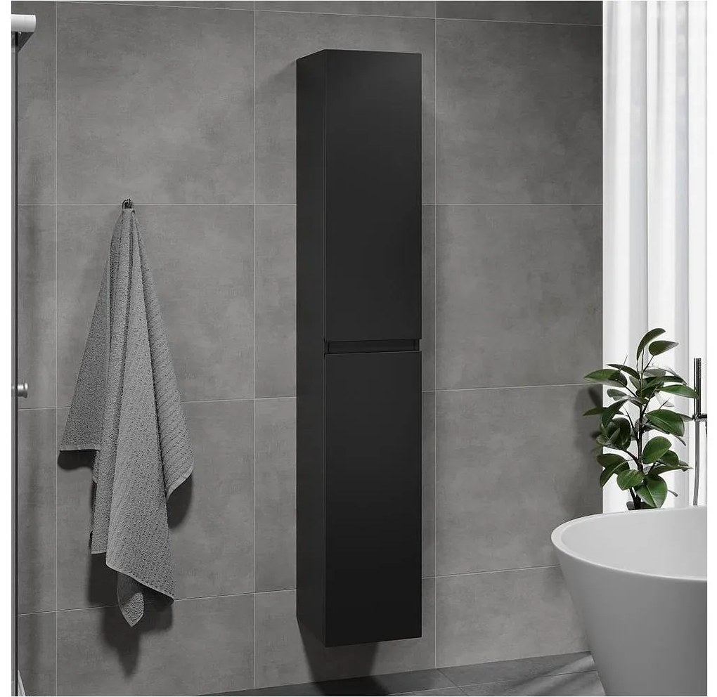 Szafka łazienkowa KENWOOD 186 cm, czarna