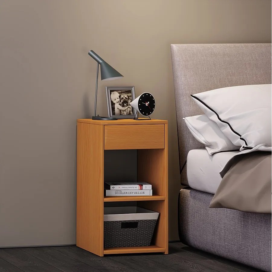 Drewniany stół nocny Sledo szuflada Maxi