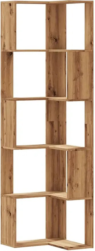 Pięciopoziomowy regał narożny dąb artisan Z4-E01