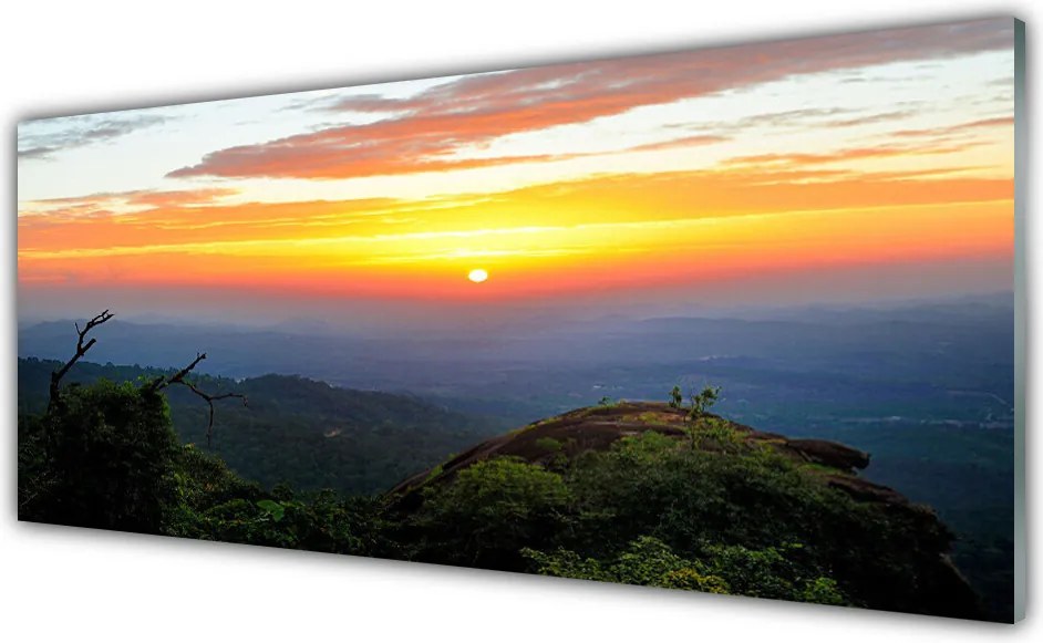 Panel Kuchenny Górski Pejzaż Z Gęstym Lasem