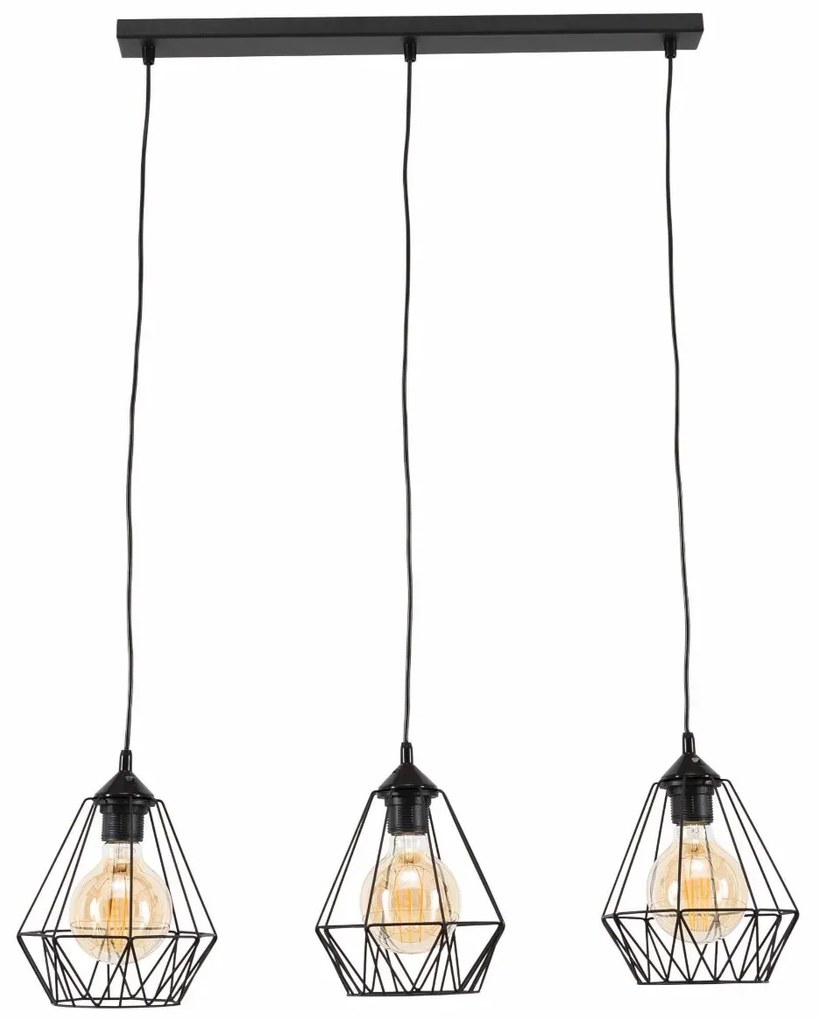 Lampa wisząca BENIGNE III czarna ELTAP