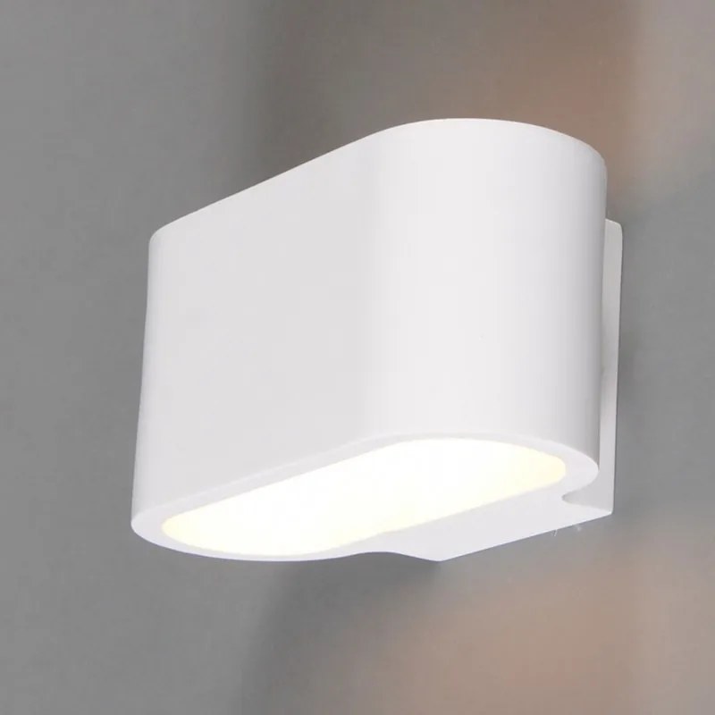 Nowoczesna lampa ścienna biała płaska - Gipsy Arles Nowoczesny Oswietlenie wewnetrzne