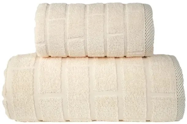 Ręcznik bawełniany Greno BRICK 50x90 kremowy GRENO