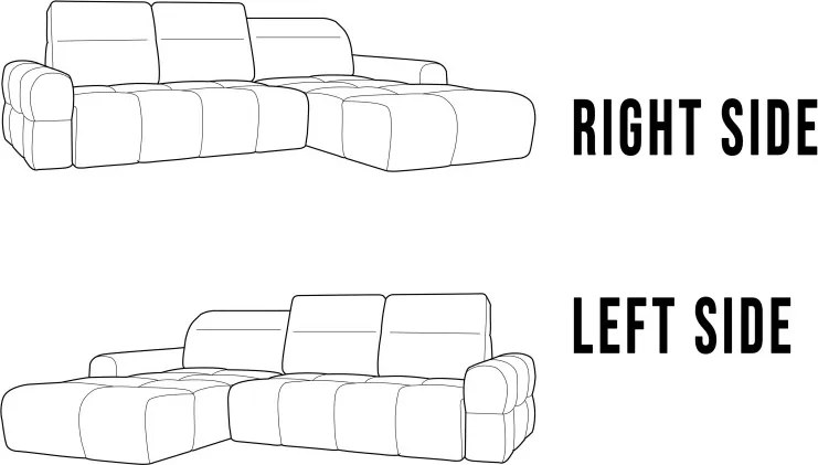 Narożnik MATEO S Wolnostojący Lewostronny Tkanina Memphis 19 kolor Szary WERSAL