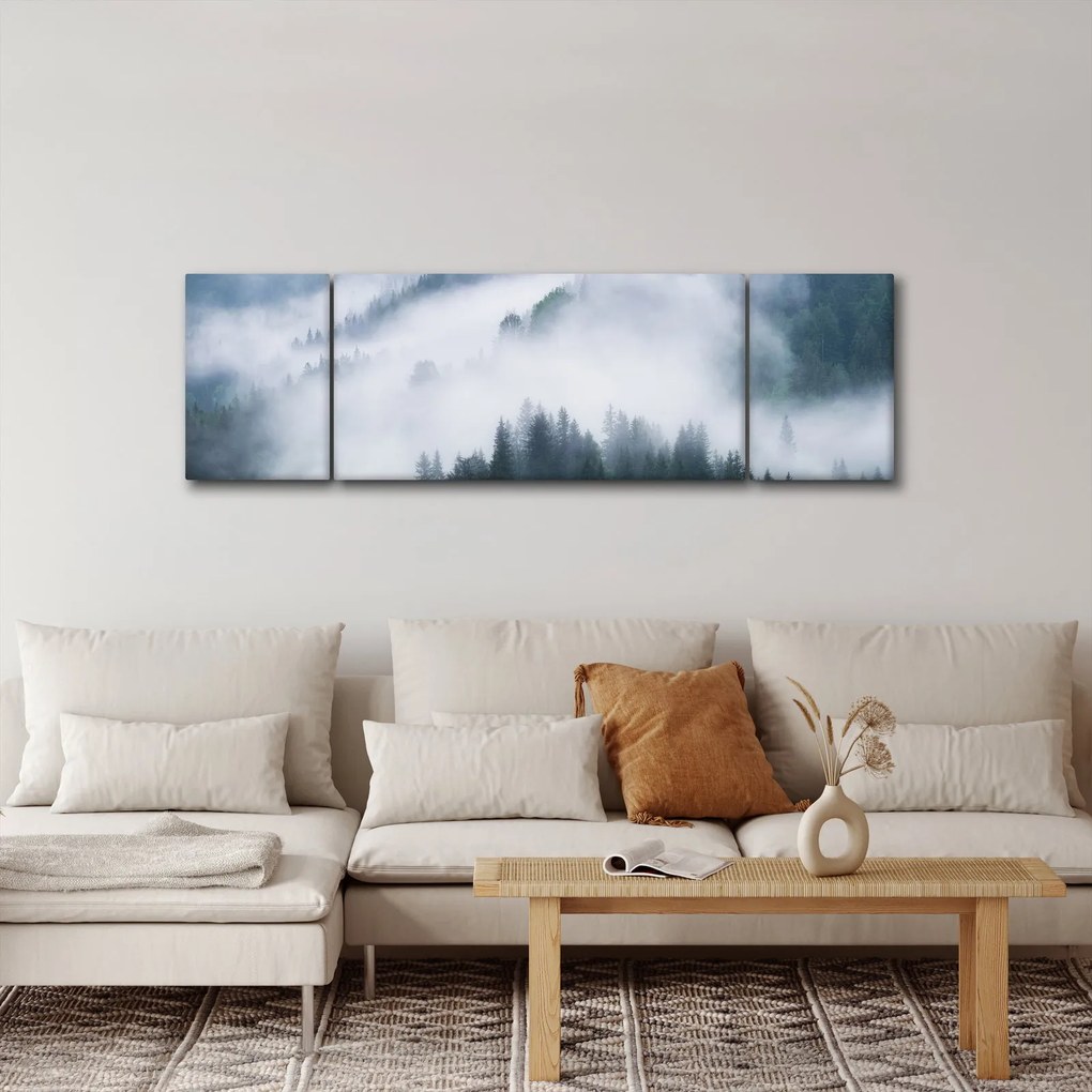 Obraz - Drzewa we mgle (170x50 cm)