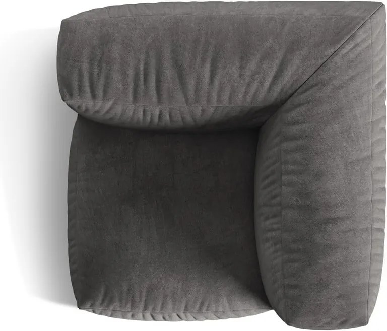 Szary aksamitny moduł sofy (strona zmienna) Martina – Micadoni