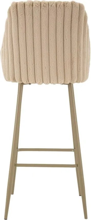 Kremowe tapicerowane hokery zestaw z podłokietnikami 2 szt. (wysokość siedziska 78 cm) Alaska – Mauro Ferretti
