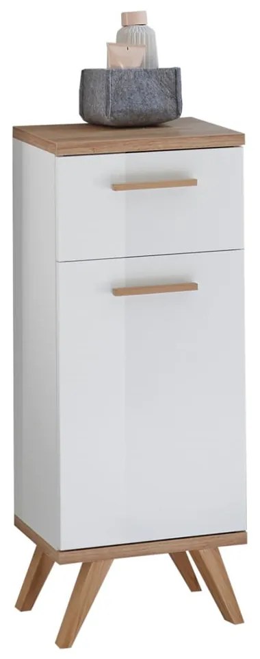 Biała niska szafka łazienkowa 36x90 cm Set 923 – Pelipal