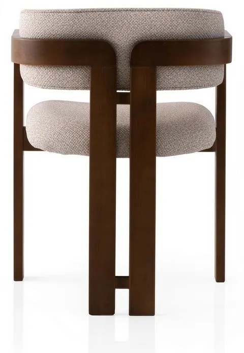Krzesło do jadalni Cozy Cream and Walnut