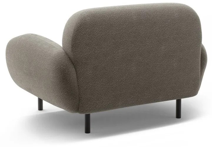 Szary fotel z materiału bouclé Poppy – Micadoni