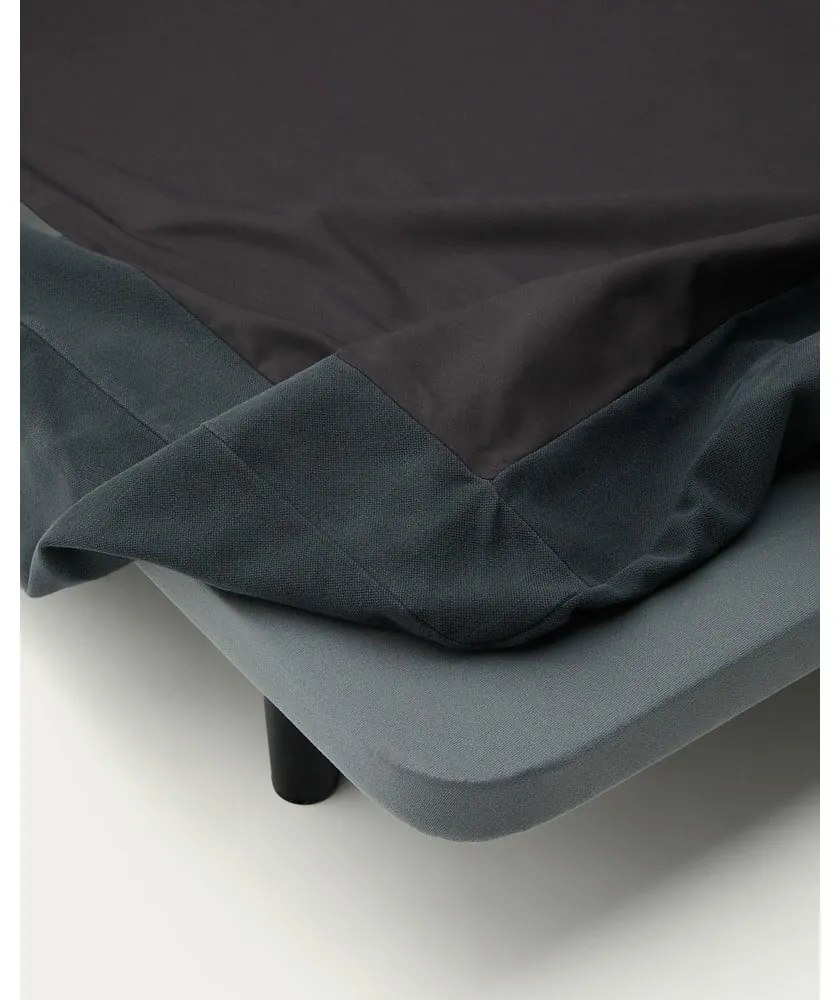 Antracytowe tapicerowane łóżko dwuosobowe 150x190 cm Jaira – Kave Home