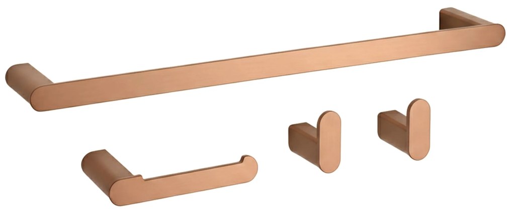 Zestaw akcesoriów łazienkowych Mati Miedź Szczotkowana 4 elementy