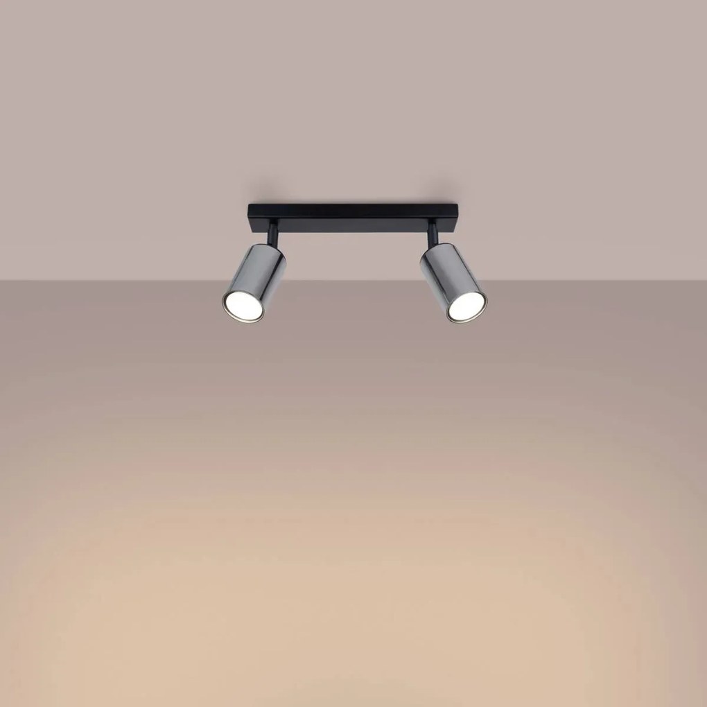 Listwa oświetlająca WINX 2 czarna/chrom SOLLUX LIGHTING
