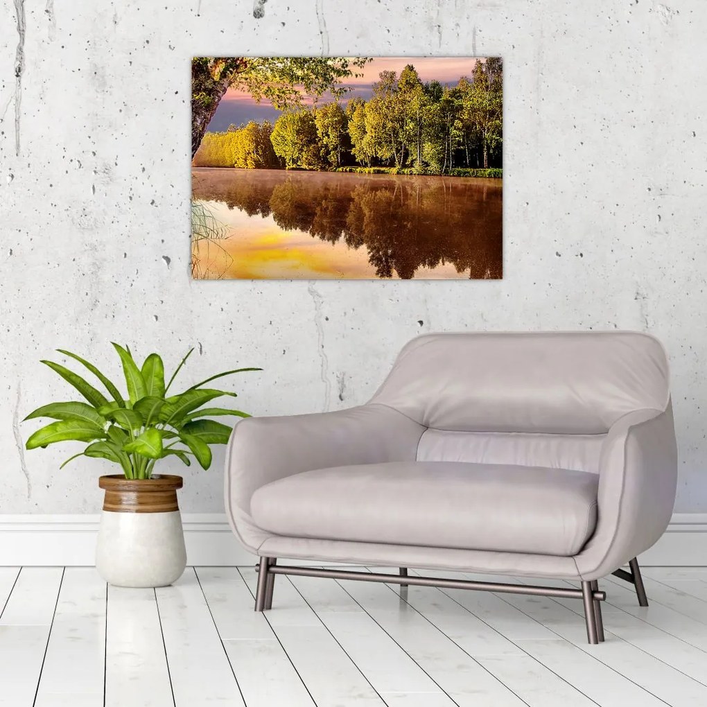 Obraz - Za rzeką (70x50 cm)